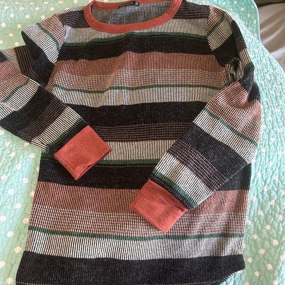 Staccato sweater mute tone stripes long sleeves Sz S - Picture 4 of 4